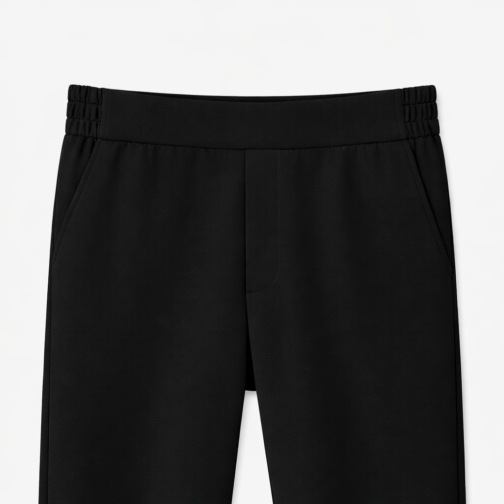 Hybrid Waist Smart Micro Trousers Black