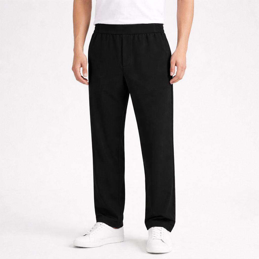 Hybrid Waist Smart Micro Trousers Black