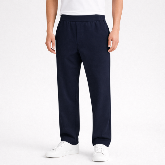 Hybrid Waist Smart Micro Trousers Navy