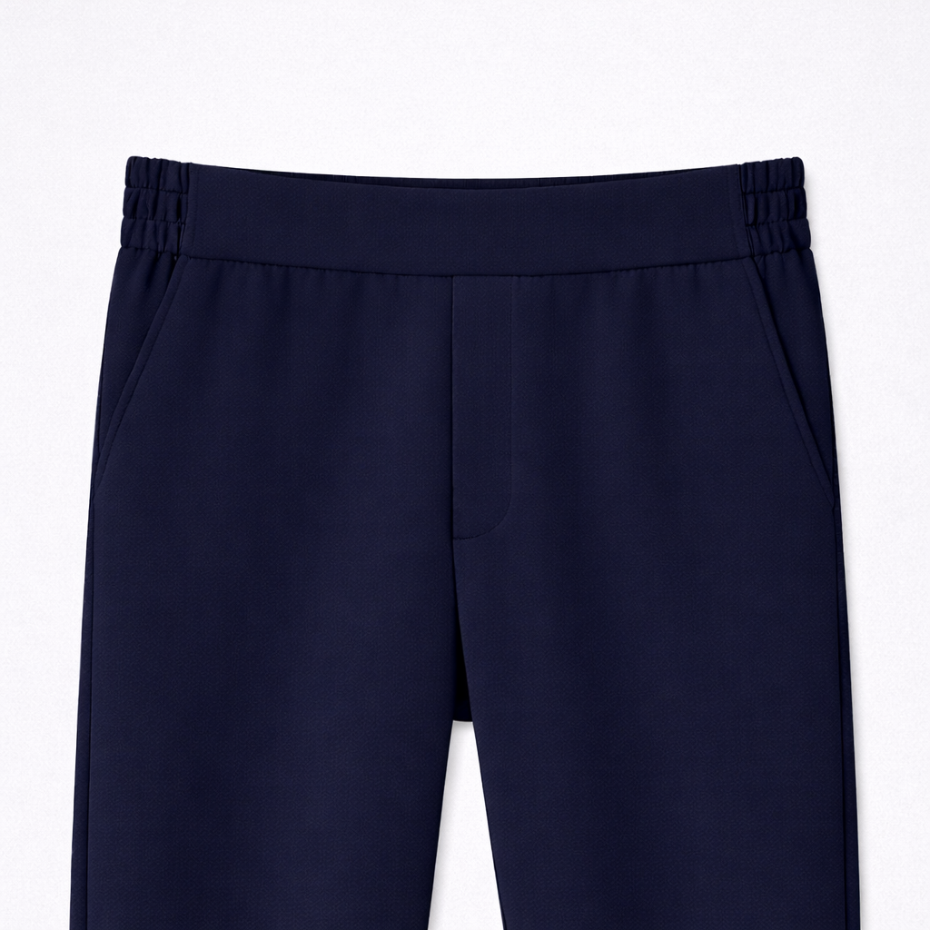 Hybrid Waist Smart Micro Trousers Navy