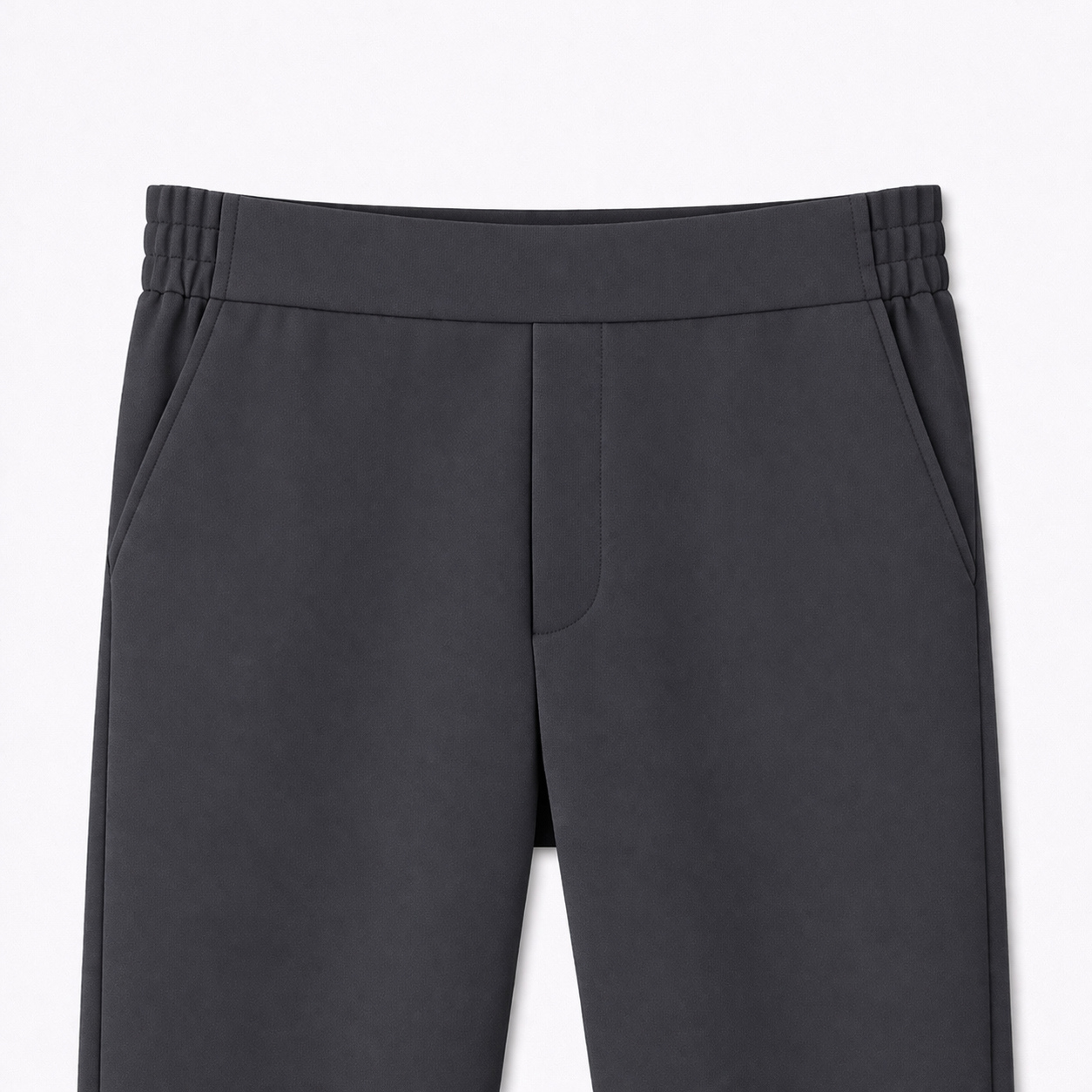 Hybrid Waist Smart Micro Trousers Grey