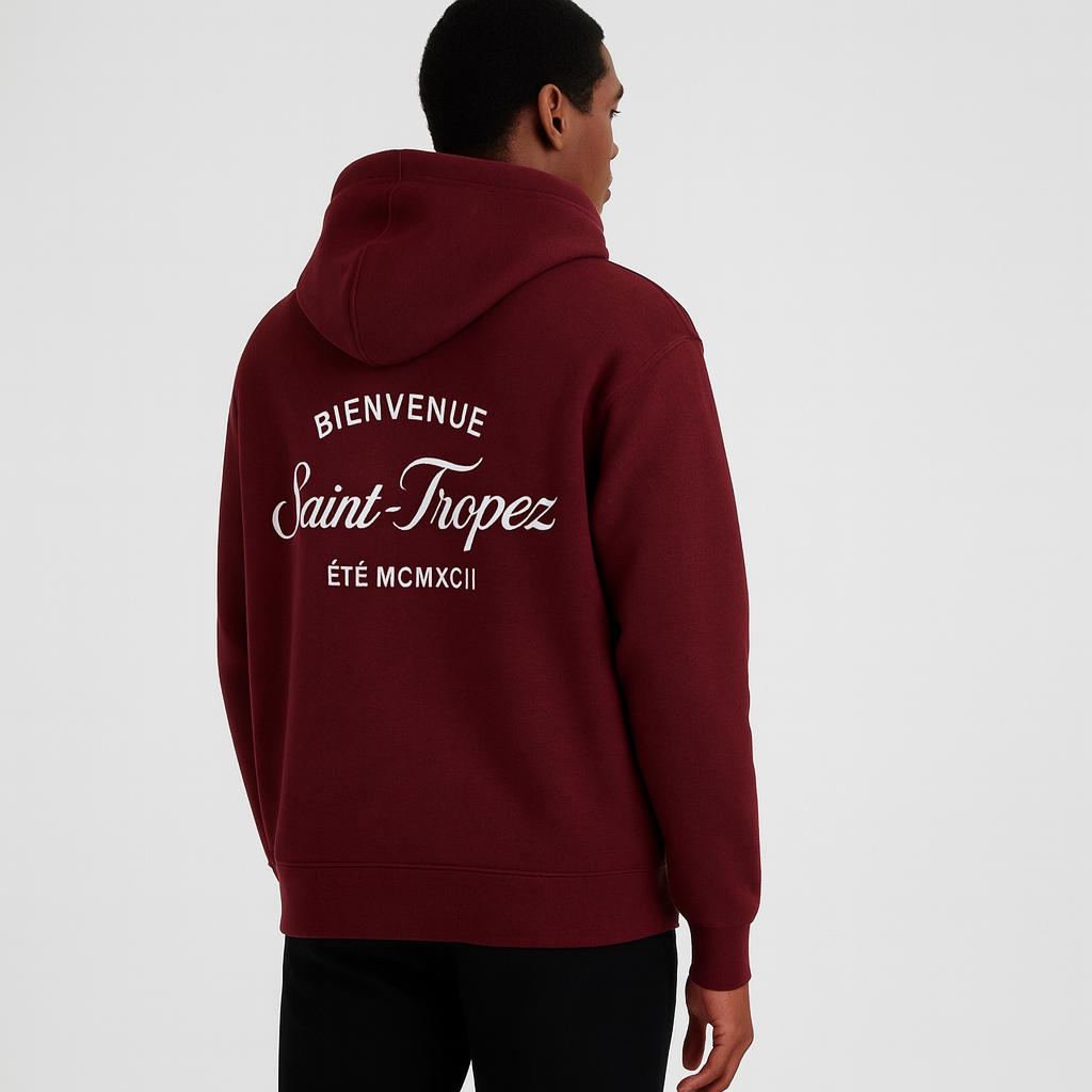 The St Tropez Hoodie Maroon
